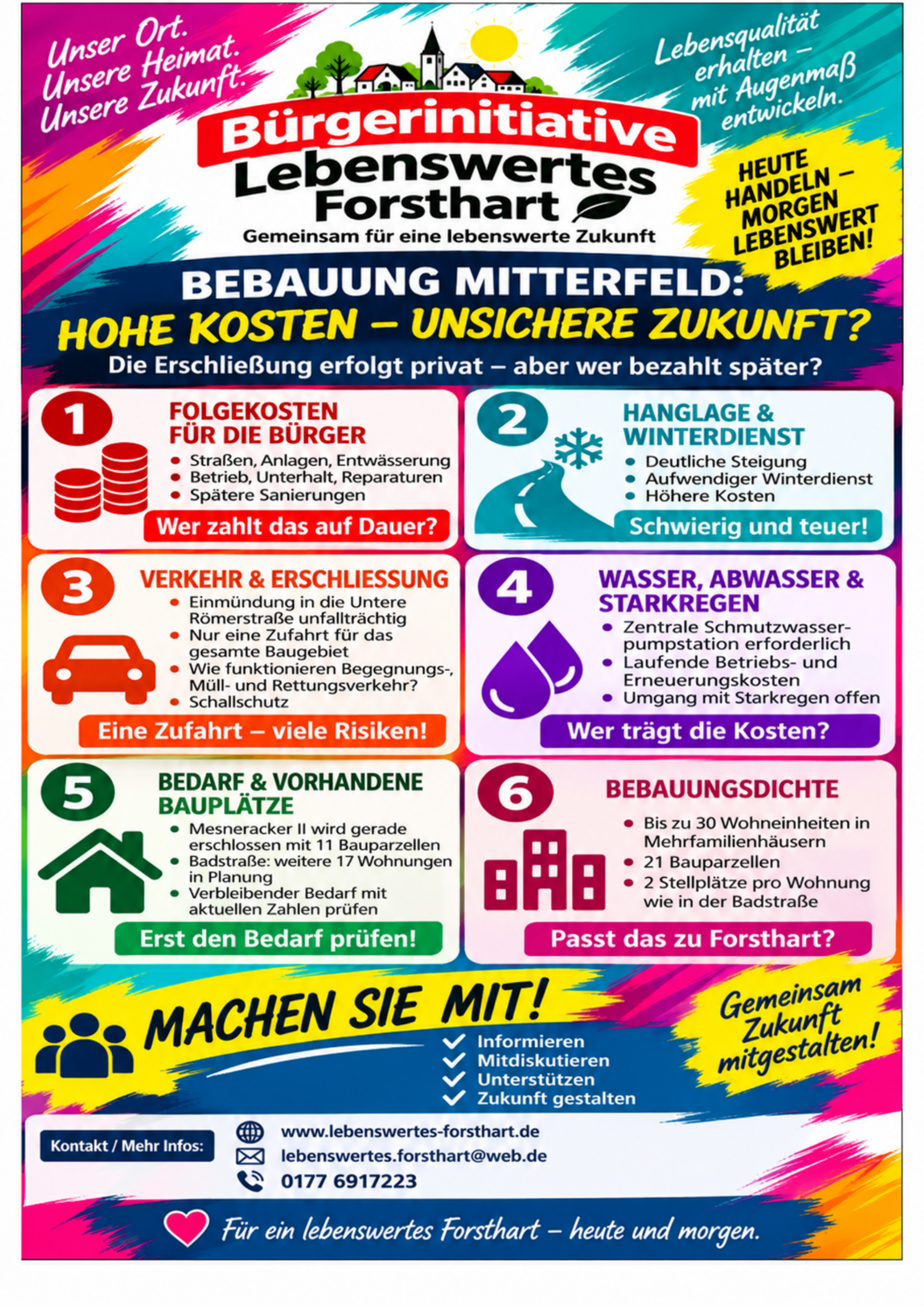 Flyer Bürgerinitiative Lebenswertes Forsthart